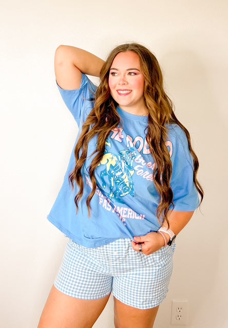 Sky Blue Rodeo Forever Western Graphic Tee