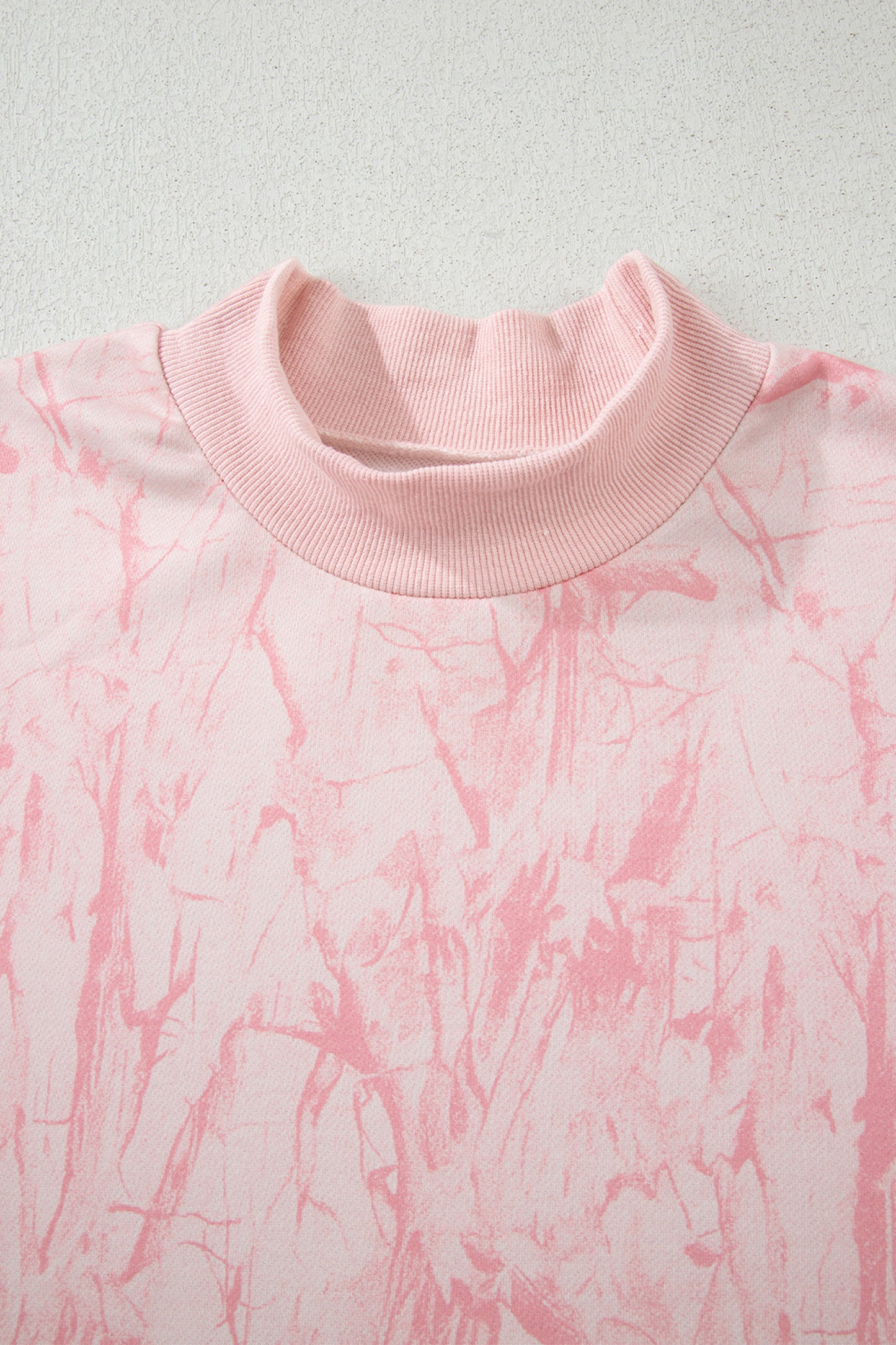 Pink Camo Mock Neck Baggy Sweatshirt