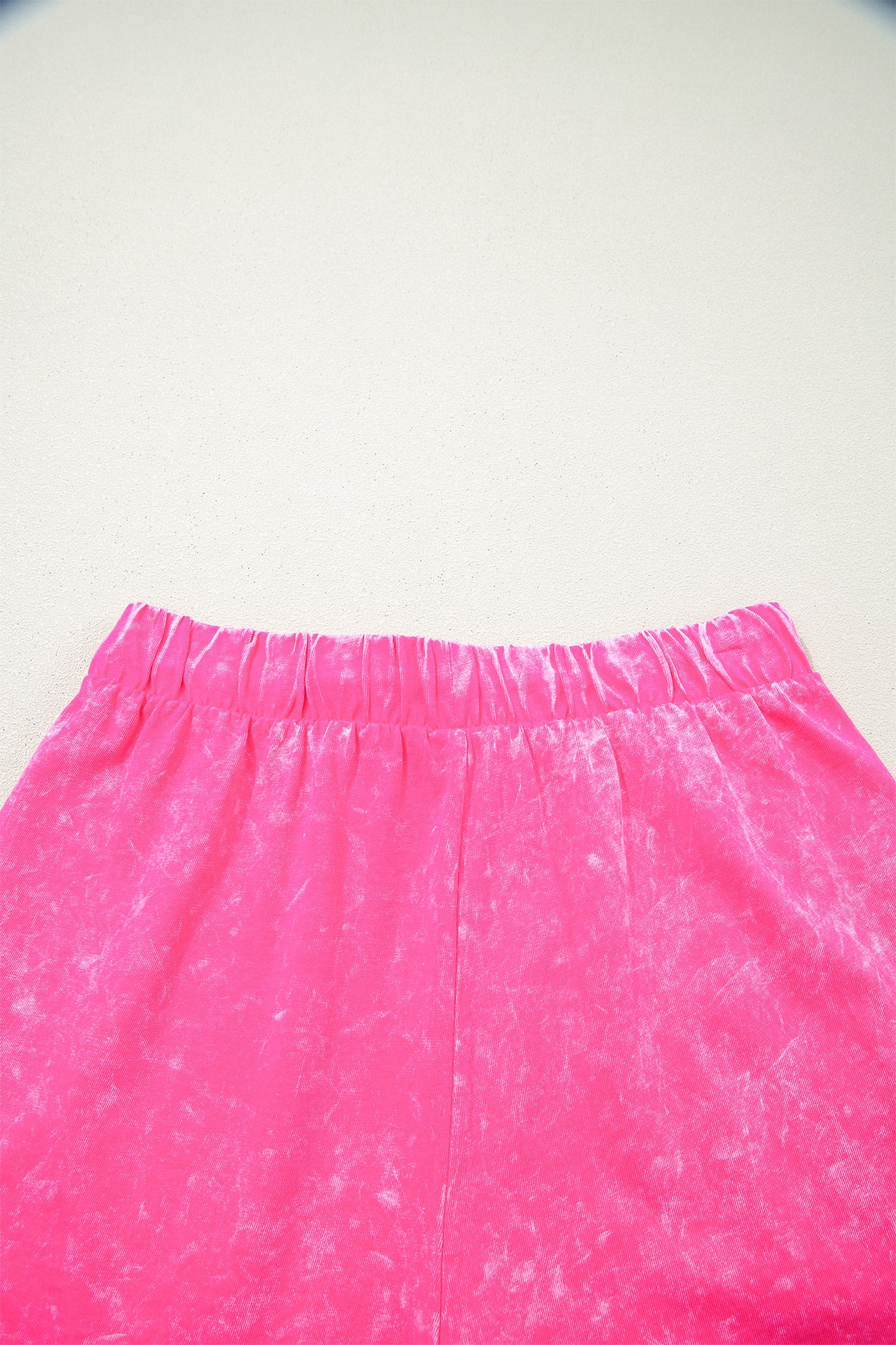 Rose Red Mineral Wash Cotton Short Set