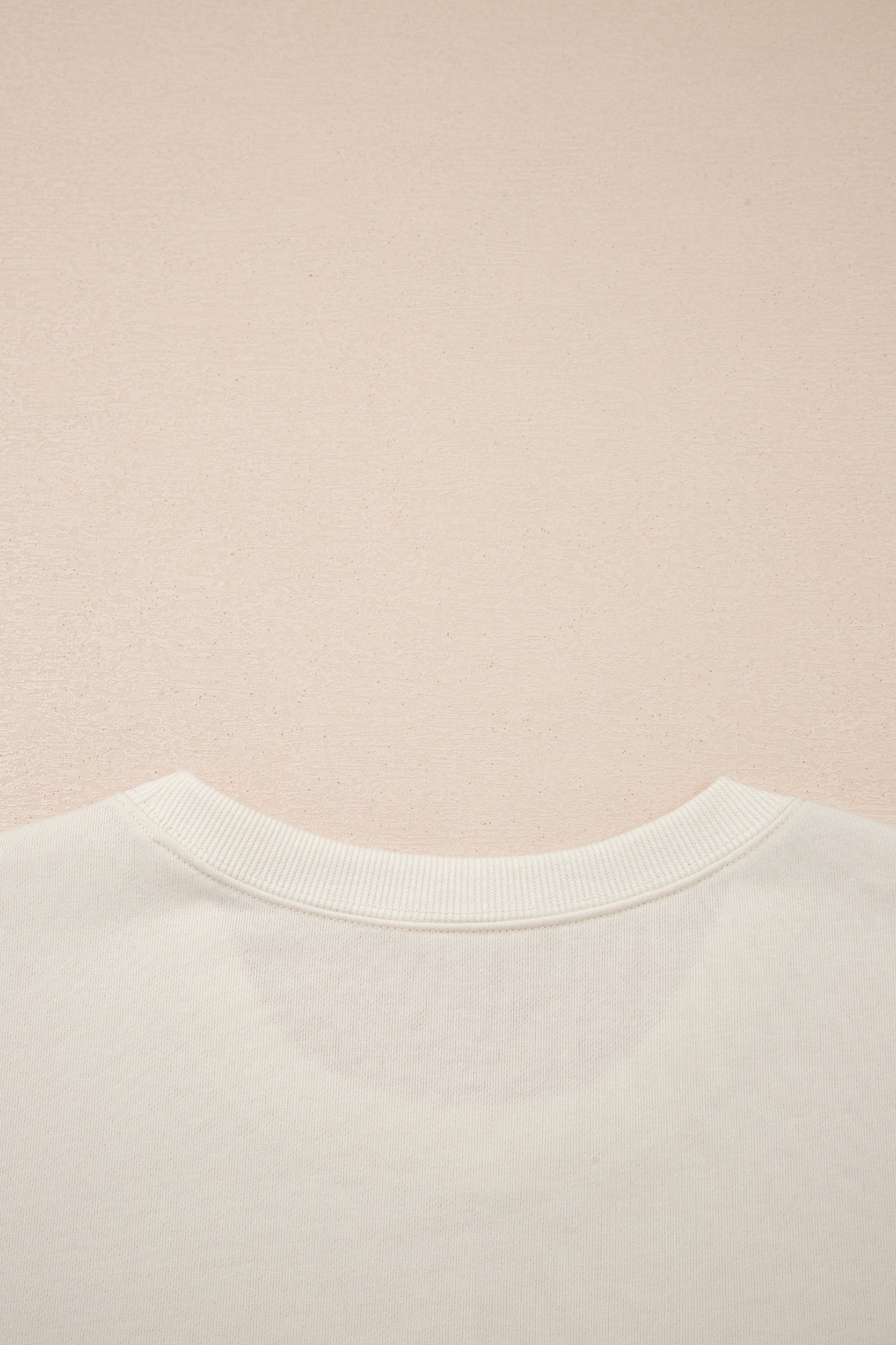 Jet Stream Solid Color Contrast Textured Patchwork Raw Edge 2pcs Short Set